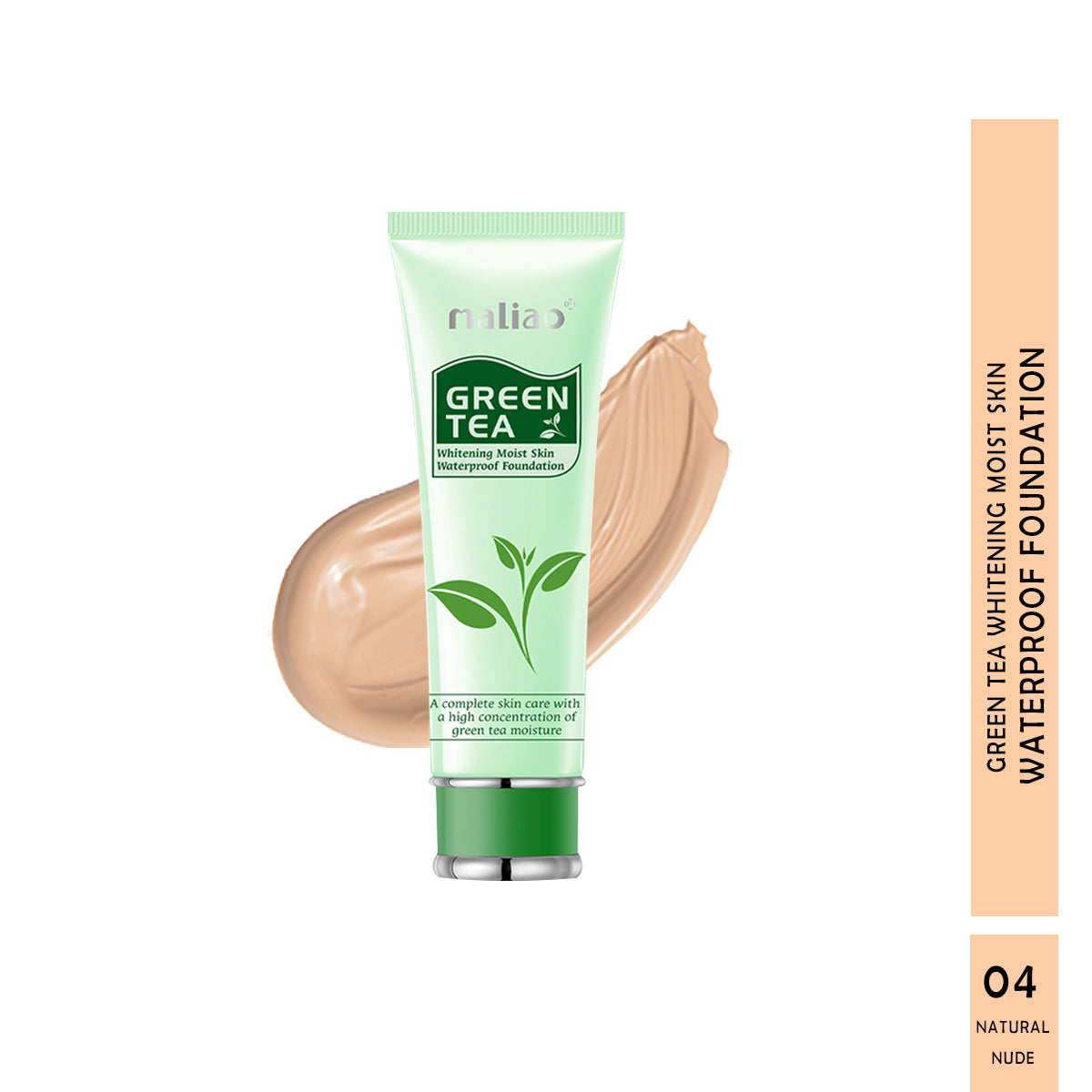Maliao Green Tea Whitening Moist Skin Waterproof Foundation Face